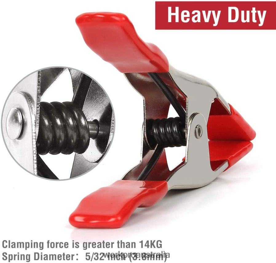 WORKPRO 8 Pcs Metal Spring Clamps Nickel-plated Steel Heavy Duty Clamp Set 6-5/16 Inch for Woodworking Gripping Camping Photo Studios D4R0VT122 Tool New