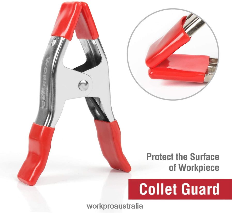 WORKPRO 8 Pcs Metal Spring Clamps Nickel-plated Steel Heavy Duty Clamp Set 6-5/16 Inch for Woodworking Gripping Camping Photo Studios D4R0VT122 Tool New