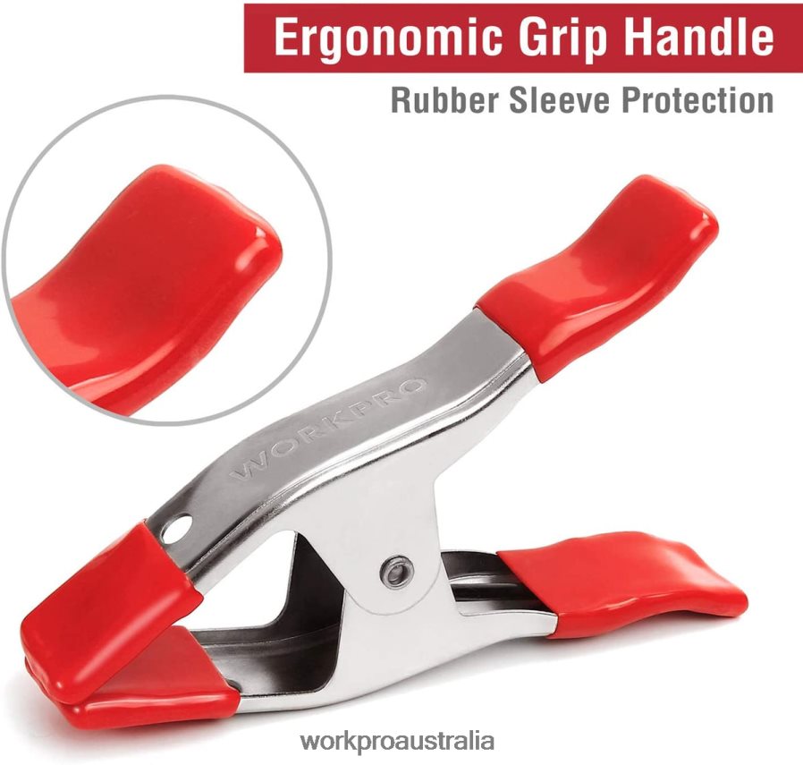 WORKPRO 8 Pcs Metal Spring Clamps Nickel-plated Steel Heavy Duty Clamp Set 6-5/16 Inch for Woodworking Gripping Camping Photo Studios D4R0VT122 Tool New