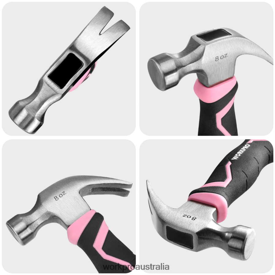 WORKPRO 8 oz Claw Hammer with Fiberglass Handle D4R0VT254 Tool Helpful