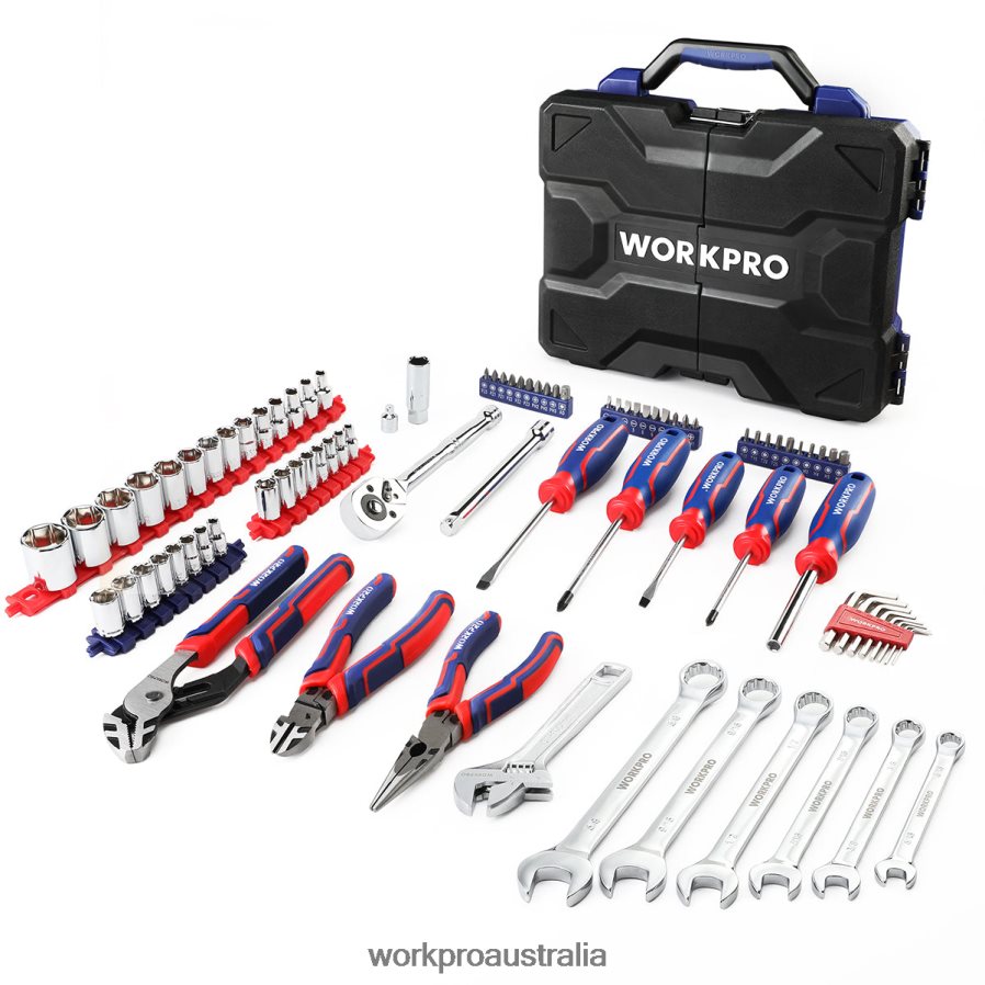 WORKPRO 87 PcsMechanics Tool Set Hand Tools Kit with Storage Tool Box D4R0VT305 Tool Morden