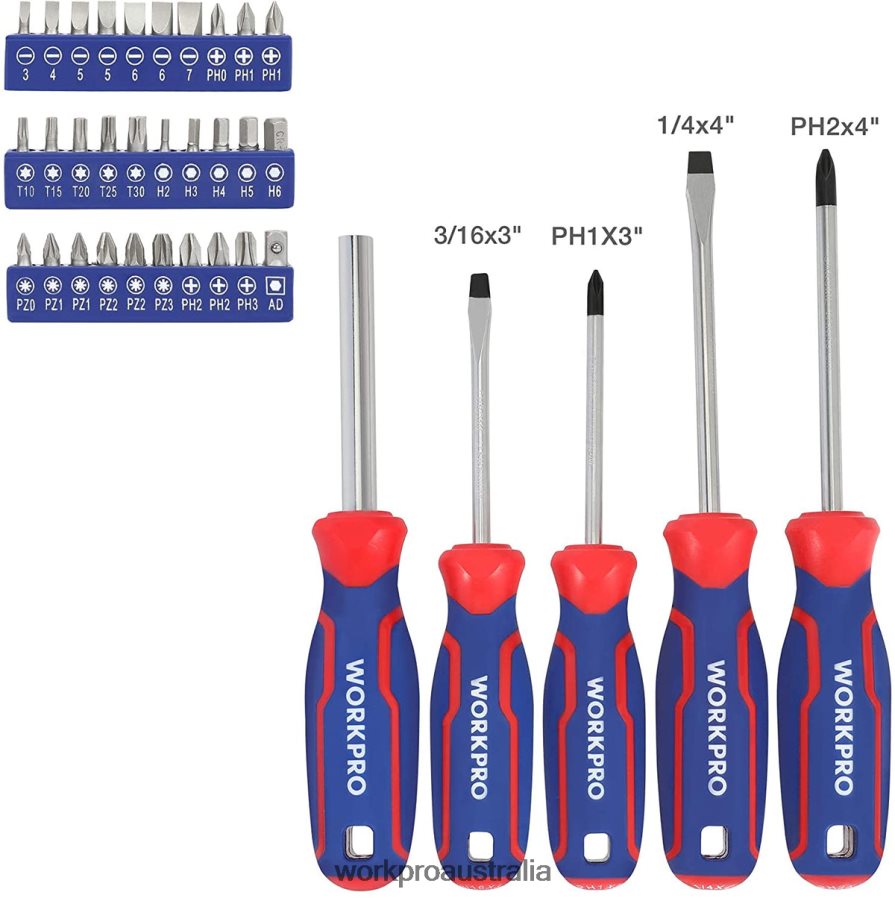 WORKPRO 87 PcsMechanics Tool Set Hand Tools Kit with Storage Tool Box D4R0VT305 Tool Morden