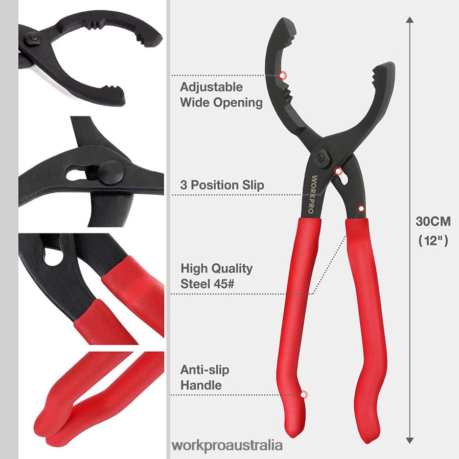 WORKPRO Adjustable Oil Filter Pliers Ideal For Engine Filters Conduit Fittings D4R0VT69 Tool Useful
