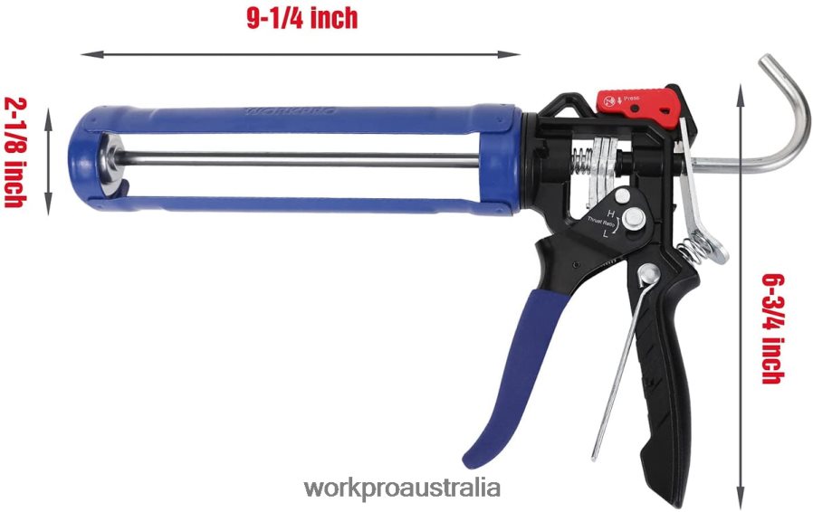 WORKPRO Adjustable Thrust Ratio Caulking Gun for Standard Caulk tubes D4R0VT135 Tool Helpful