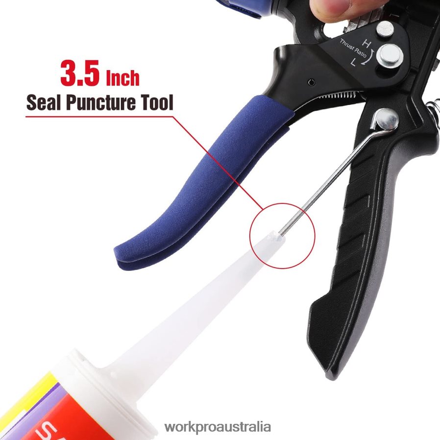 WORKPRO Adjustable Thrust Ratio Caulking Gun for Standard Caulk tubes D4R0VT135 Tool Helpful