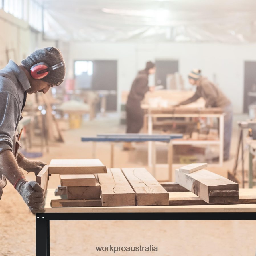 WORKPRO Adjustable Workbench 3000 LBS Load Capacity Hardwood Worktable with Power Outlets D4R0VT4 Storage Useful