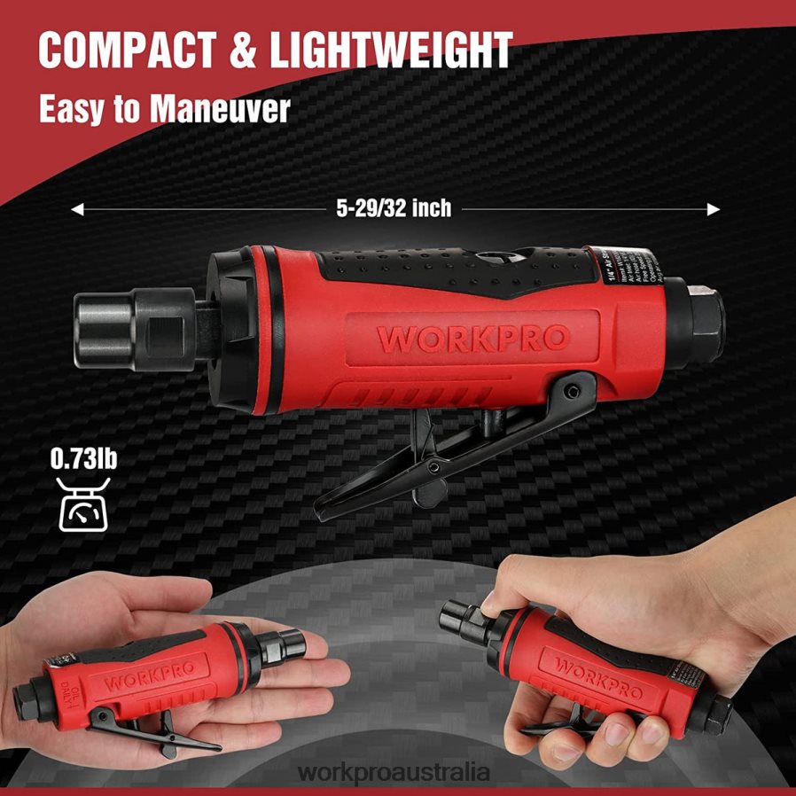 WORKPRO Air Die Grinder 1/4-Inch Pneumatic Straight Die Grinder 25000RPM Air-Powered Die Grinder D4R0VT183 Tool New