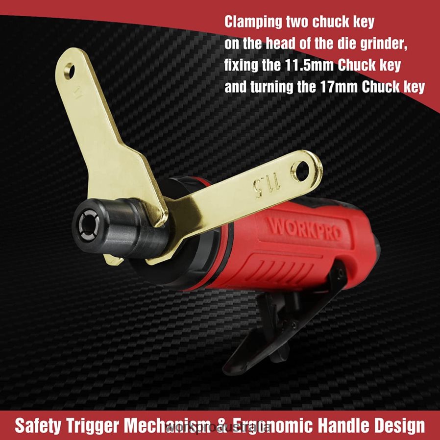 WORKPRO Air Die Grinder 1/4-Inch Pneumatic Straight Die Grinder 25000RPM Air-Powered Die Grinder D4R0VT183 Tool New