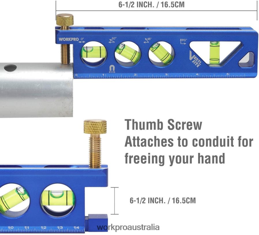 WORKPRO Aluminum Alloy Construction Torpedo Level 6-1/2 inch D4R0VT110 Tool Useful