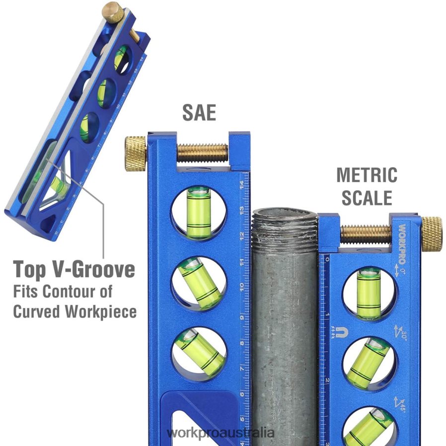 WORKPRO Aluminum Alloy Construction Torpedo Level 6-1/2 inch D4R0VT110 Tool Useful