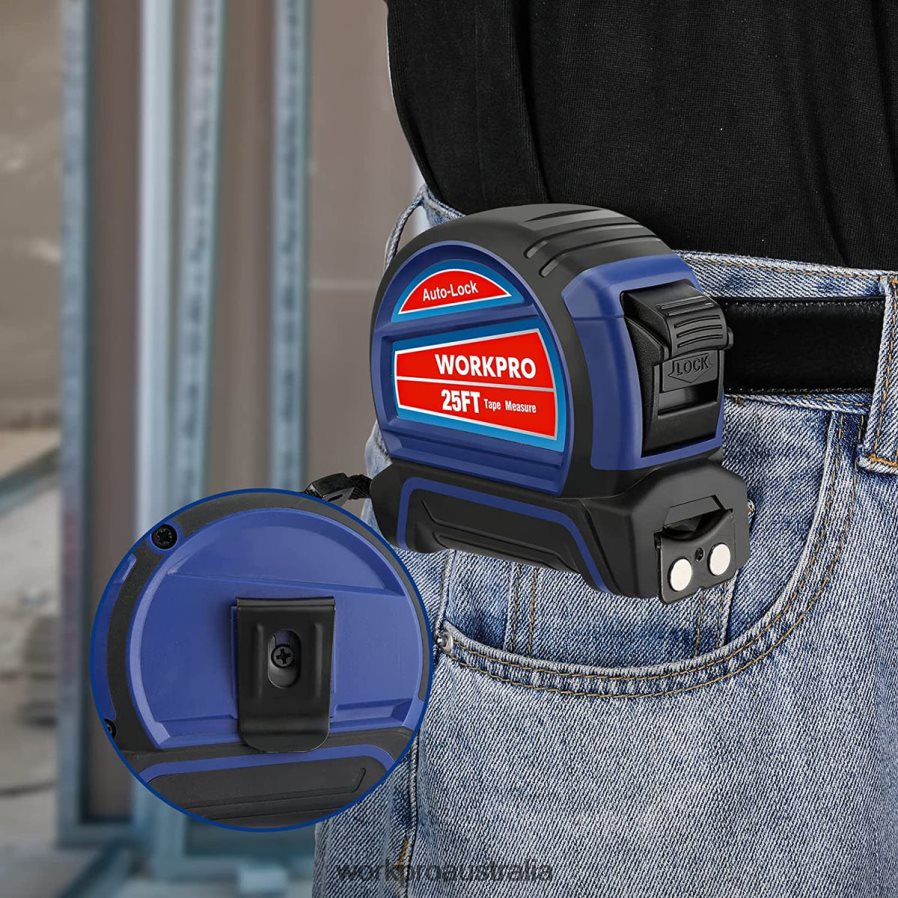 WORKPRO Auto-Lock Tape Measure 25 FT D4R0VT111 Tool Useful