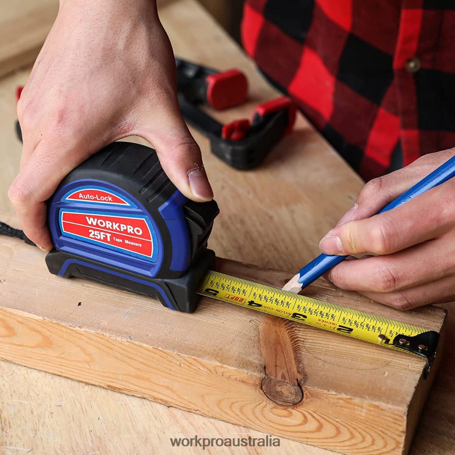WORKPRO Auto-Lock Tape Measure 25 FT D4R0VT111 Tool Useful