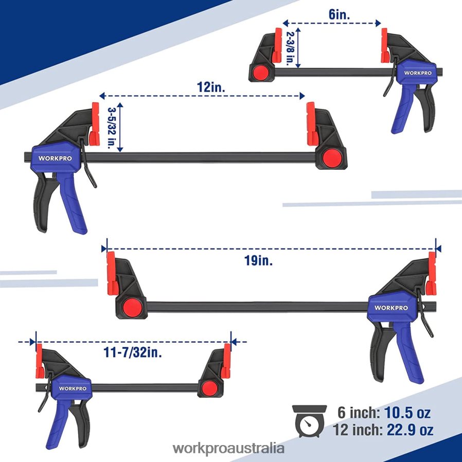 WORKPRO Bar Clamps for Woodworking 150/300lbs CAP D4R0VT121 Tool New