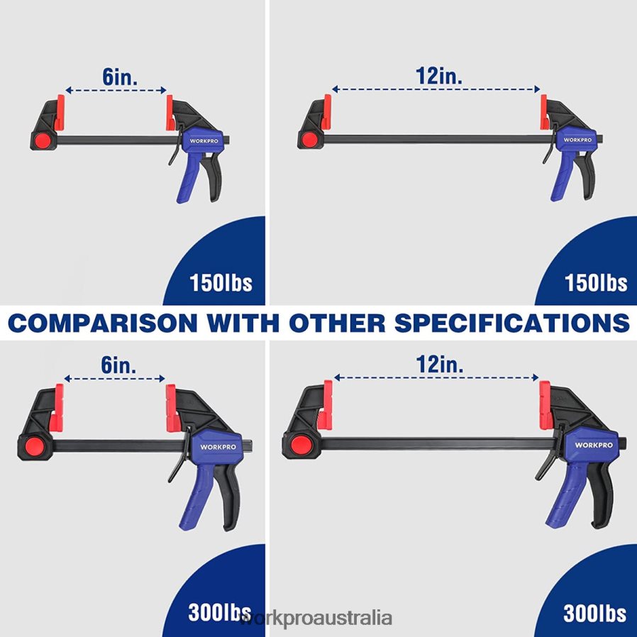 WORKPRO Bar Clamps for Woodworking 150/300lbs CAP D4R0VT121 Tool New