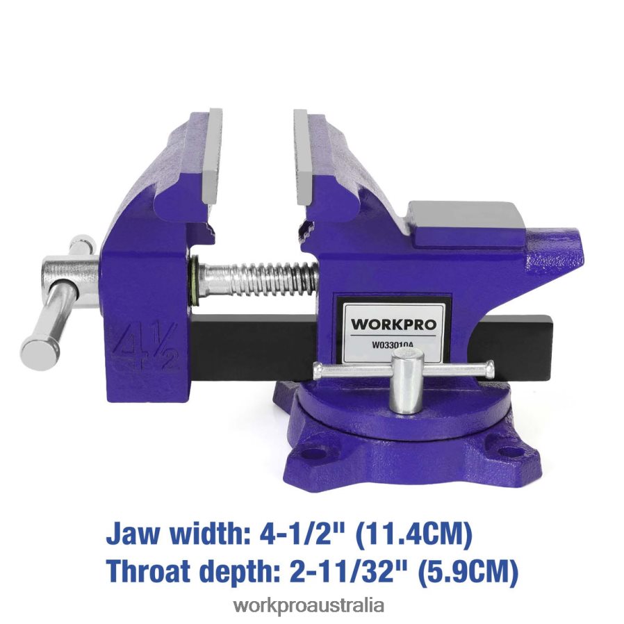 WORKPRO Bench Vise Vice for Workbench D4R0VT113 Tool Useful