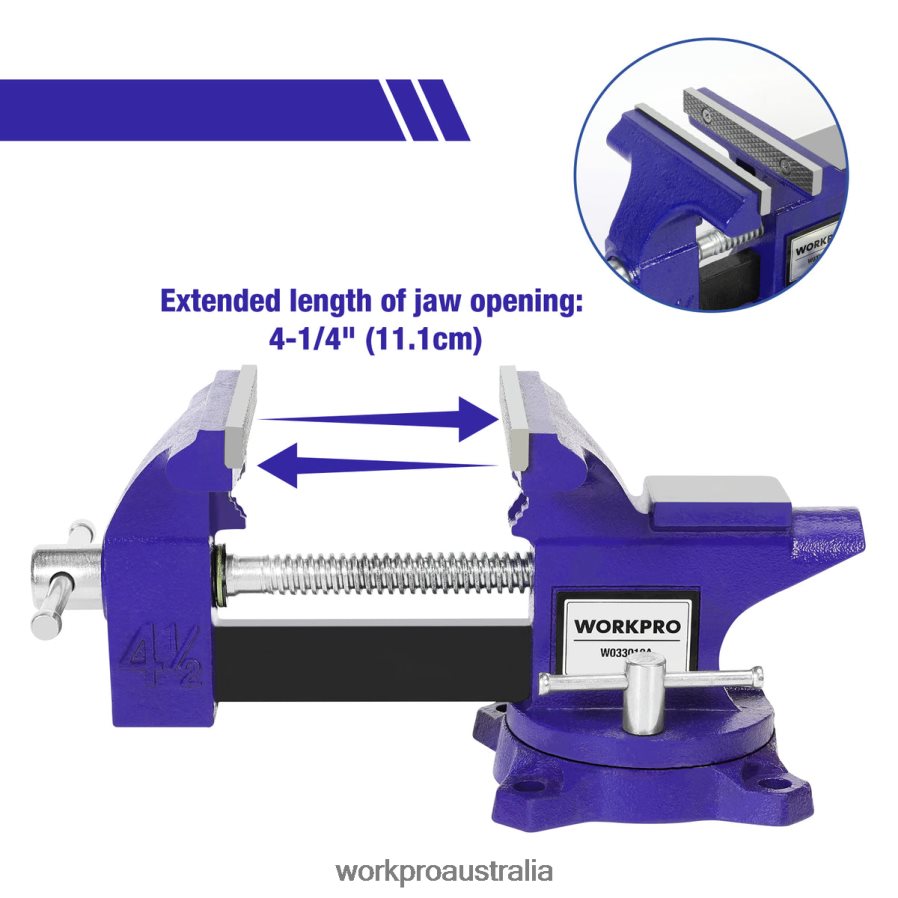 WORKPRO Bench Vise Vice for Workbench D4R0VT113 Tool Useful