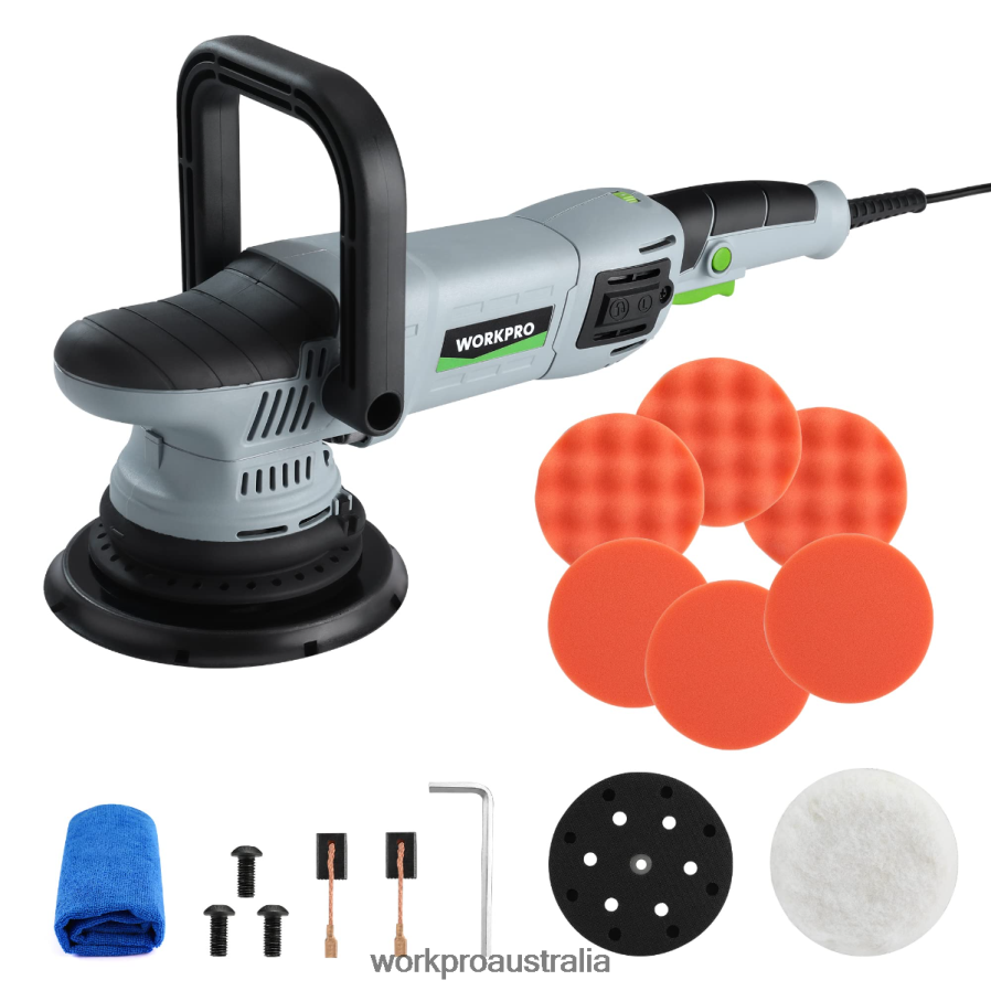 WORKPRO Buffer Polisher 6-inch 1080W Dual Action Random Orbital Polish Kit D4R0VT240 Tool Morden