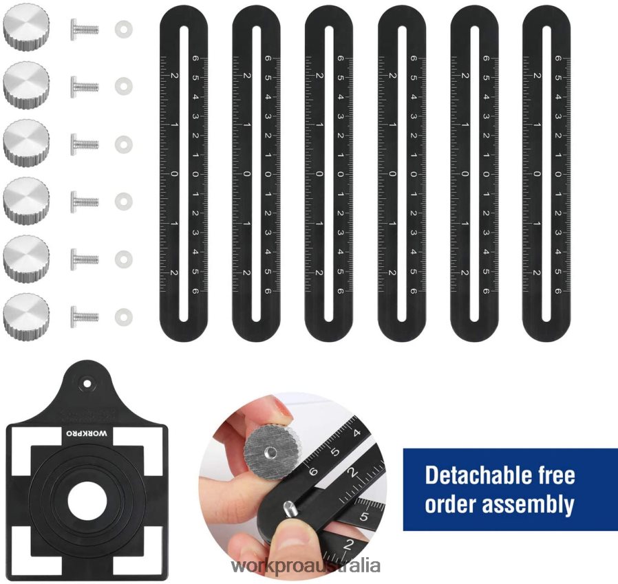 WORKPRO Contour Gauge and 6-Sided Angle Measuring Tool Combo Kit D4R0VT107 Tool New