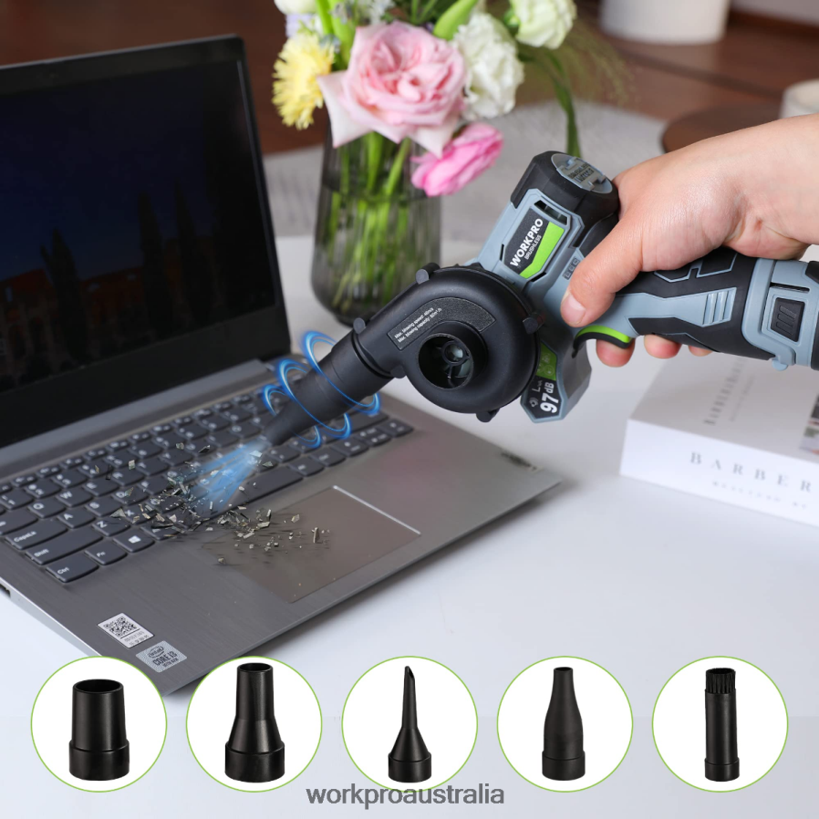 WORKPRO Cordless Detail Belt Sander Mini Chain Saw Electric Blower 3-in-1 Power Tool Combo Kit D4R0VT296 Tool Morden