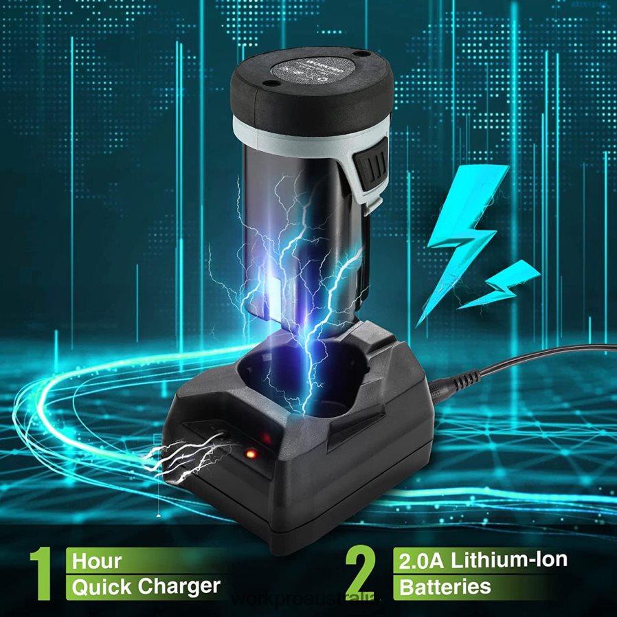 WORKPRO Cordless Electric Ratchet Wrench 12V 40 Ft-lbs Electric Ratchet Wrench 9 Pcs Set D4R0VT227 Tool Useful