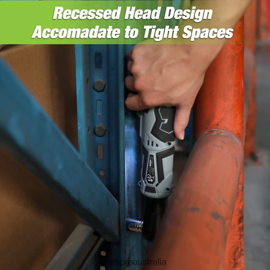 WORKPRO Cordless Electric Ratchet Wrench 12V 40 Ft-lbs Electric Ratchet Wrench 9 Pcs Set D4R0VT227 Tool Useful