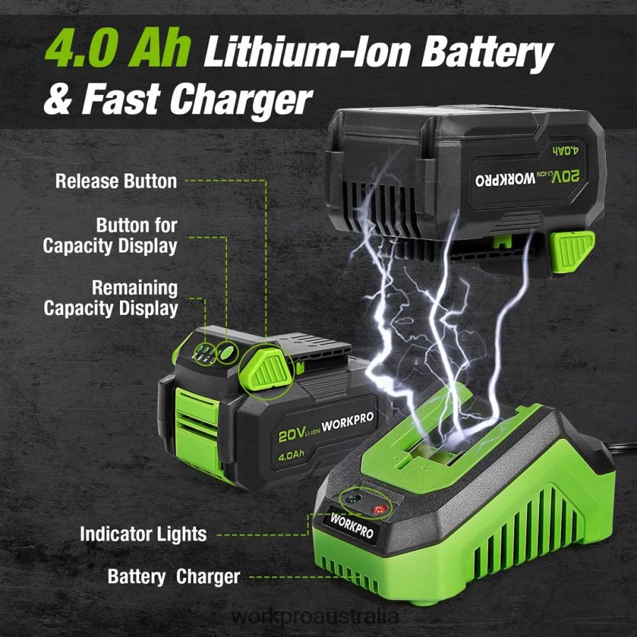 WORKPRO Cordless Reciprocating Saw 4 Saw Blades for Wood  Metal Cutting Included D4R0VT184 Tool New