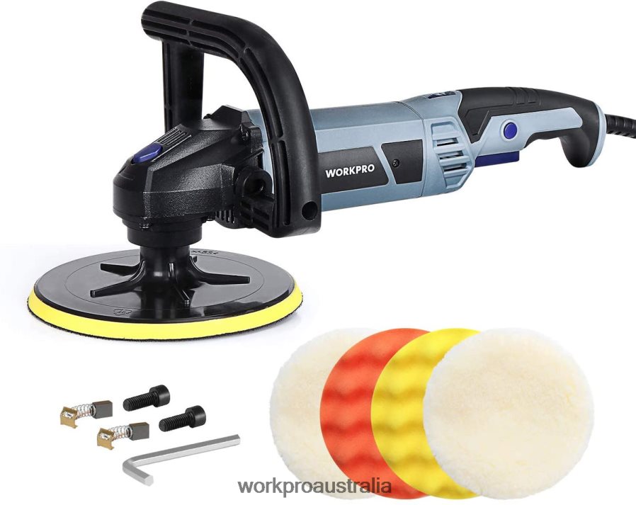 WORKPRO Detachable Handle Buffer Polisher with Accessories D4R0VT231 Tool Helpful
