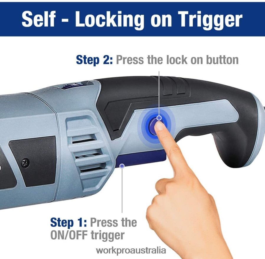 WORKPRO Detachable Handle Buffer Polisher with Accessories D4R0VT231 Tool Helpful