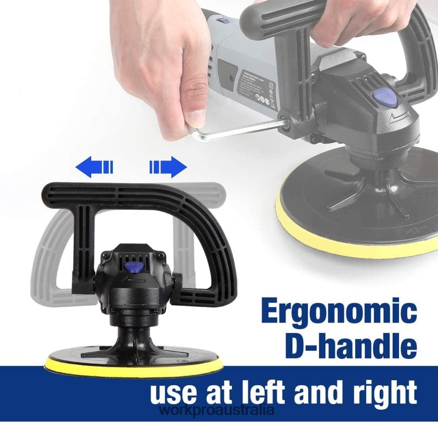 WORKPRO Detachable Handle Buffer Polisher with Accessories D4R0VT231 Tool Helpful