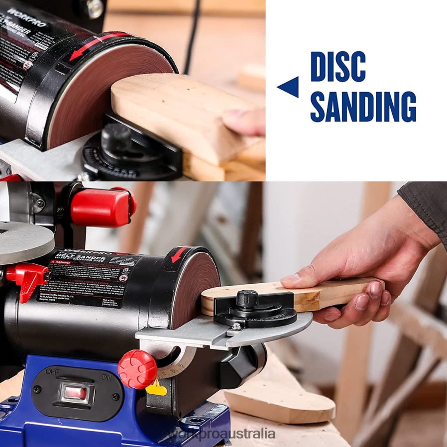 WORKPRO Disc Belt Sander 1 in x 30 in Belt  5 in Sanding Disc including 6 PCS Sandpapers D4R0VT237 Tool Helpful