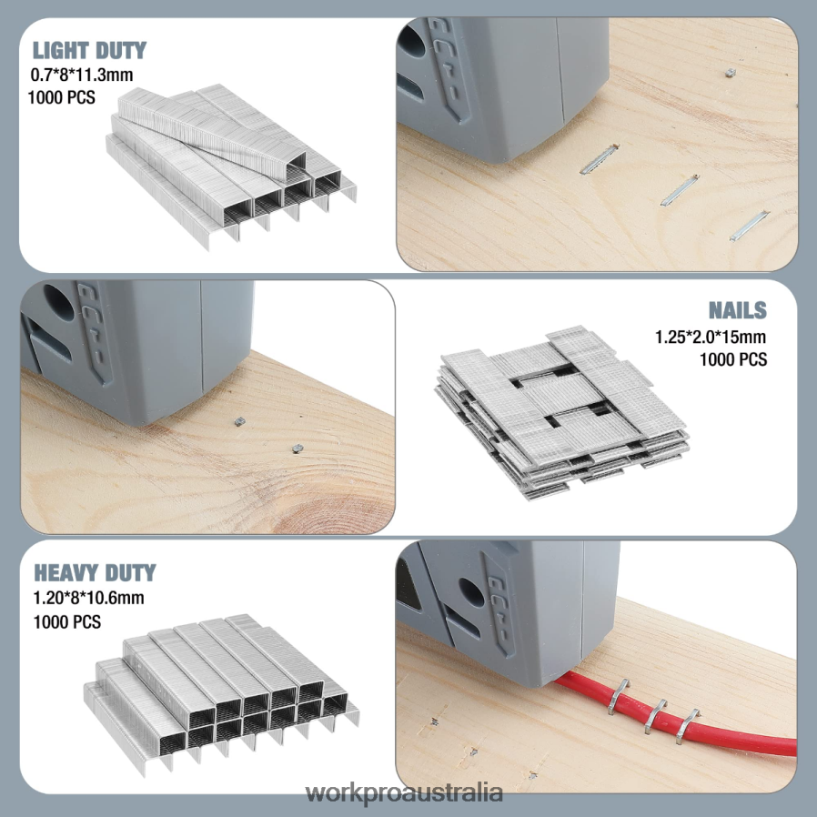 WORKPRO Electric Corded 4-in-1 Nail Gun Including 3000PCS of Staples and Nails D4R0VT60 Tool Helpful
