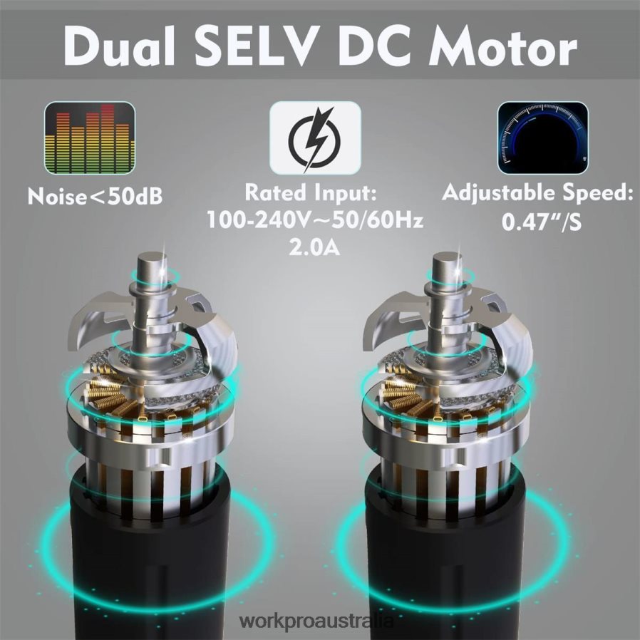 WORKPRO Electric Standing Height Adjustable Workbench with Wooden Top and Dual Motor D4R0VT5 Storage Morden