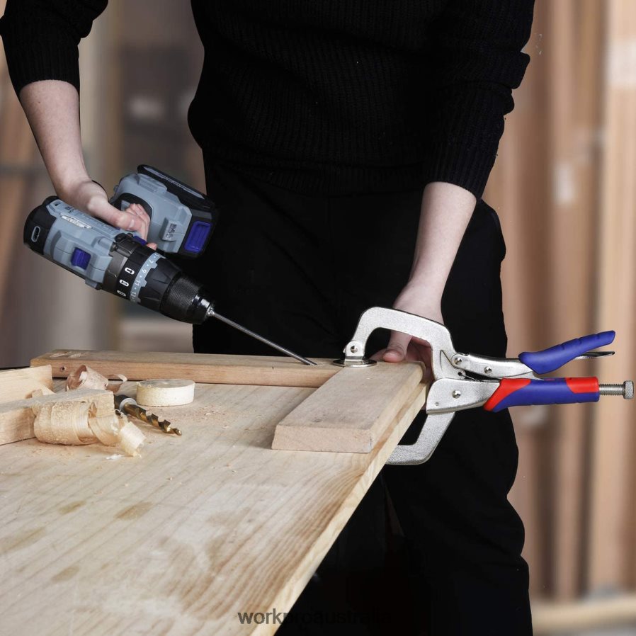 WORKPRO Face Clamp Metal Pocket Hole Clamp for Woodworking and Jig Pocket Hole D4R0VT116 Tool Morden