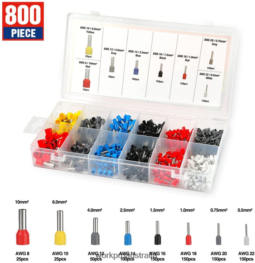 WORKPRO Ferrule Crimping Tool Kit AWG 28-7 Self-adjustable Ratchet Wire Crimping Tool D4R0VT161 Tool Morden