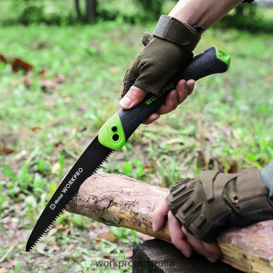 WORKPRO Folding Saw Compact Hand Pruning Saw with 7 Inch Blade Push Button Lock D4R0VT270 Tool Helpful