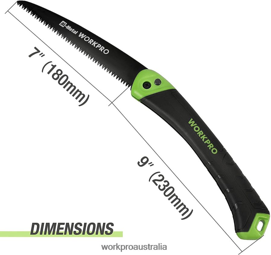 WORKPRO Folding Saw Compact Hand Pruning Saw with 7 Inch Blade Push Button Lock D4R0VT270 Tool Helpful