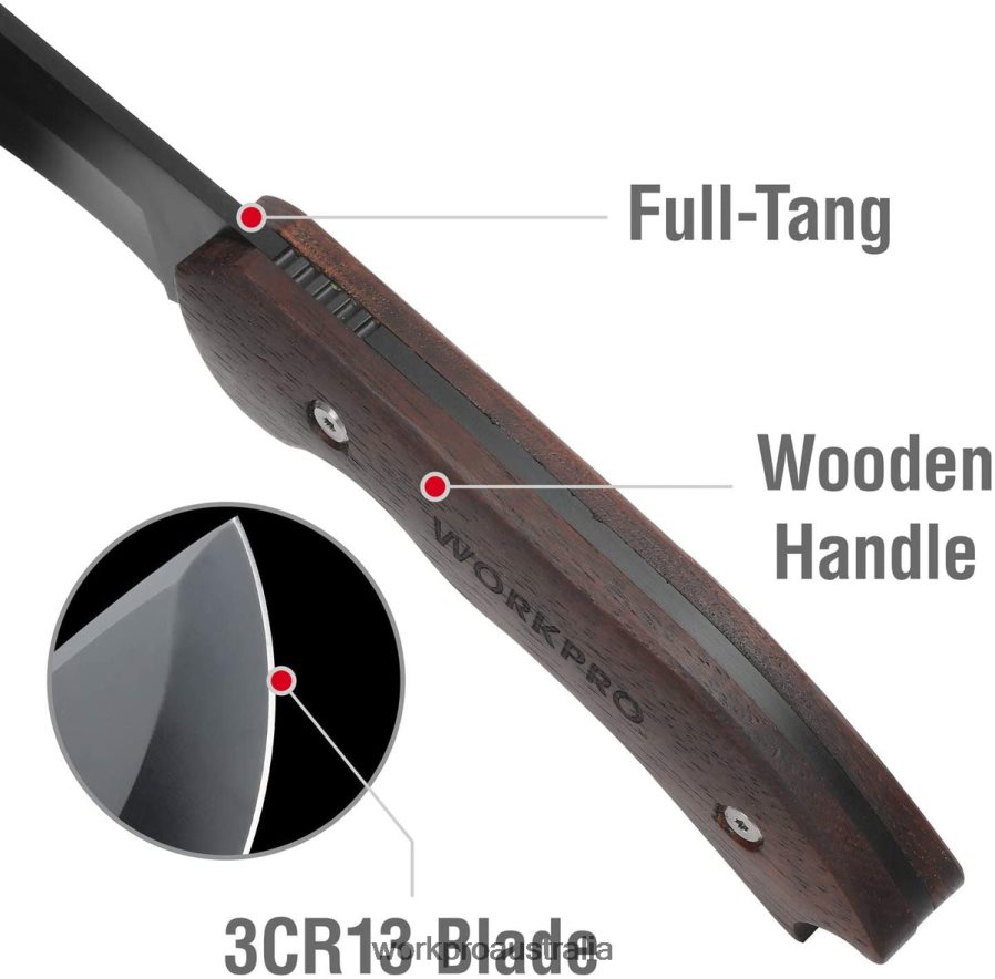 WORKPRO Full Tang Wood Handle Axe and Fixed Blade Knife Combo Set with Nylon Sheath D4R0VT48 Tool Useful