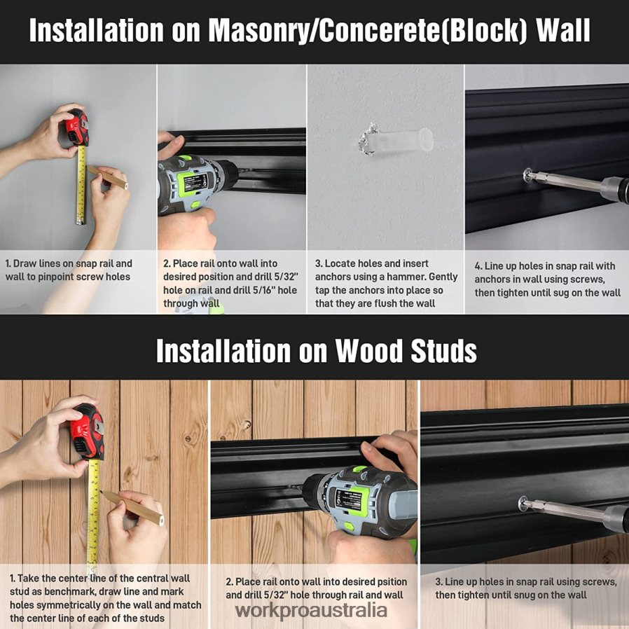 WORKPRO Garage Tool Organizer Wall Mount Garden Tool Organizer Storage Rack Heavy Duty Tool Hangers 64 Inch D4R0VT21 Storage Helpful