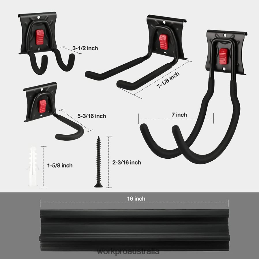 WORKPRO Garage Tool Organizer Wall Mount Garden Tool Organizer Storage Rack Heavy Duty Tool Hangers 64 Inch D4R0VT21 Storage Helpful