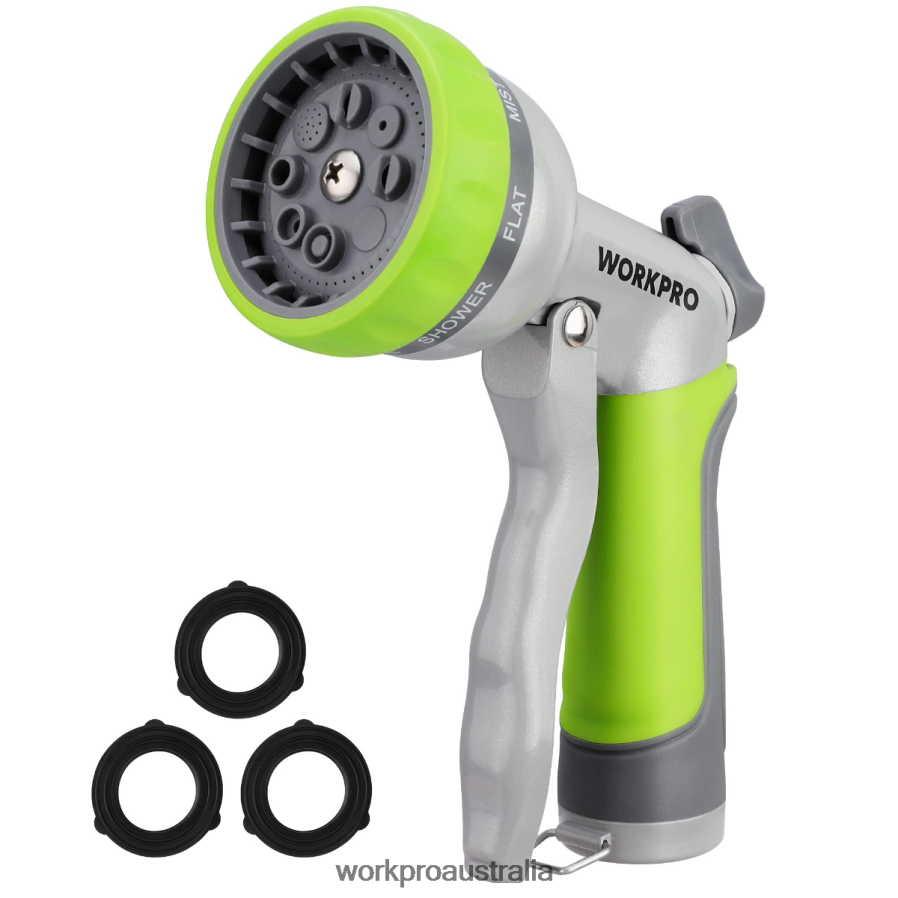 WORKPRO Garden High Pressure Water Hose Nozzle Sprayer with 8 Adjustable Watering Patterns  Thumb Control Design D4R0VT288 Tool Useful