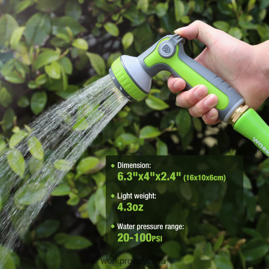 WORKPRO Garden Hose Nozzle Sprayer with 10 Spray Patterns D4R0VT278 Tool Helpful