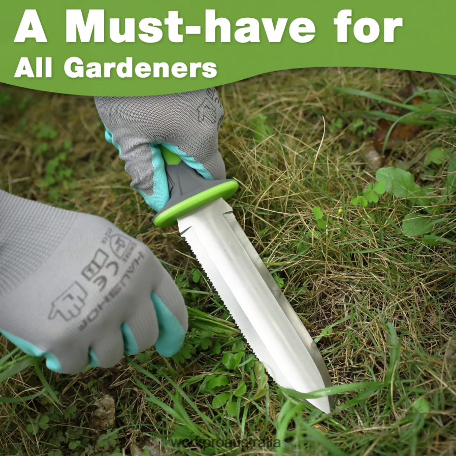 WORKPRO Garden Knife with Oxford Sheath Stainless Steel Blade with Cutting Edge D4R0VT283 Tool Green/Pink