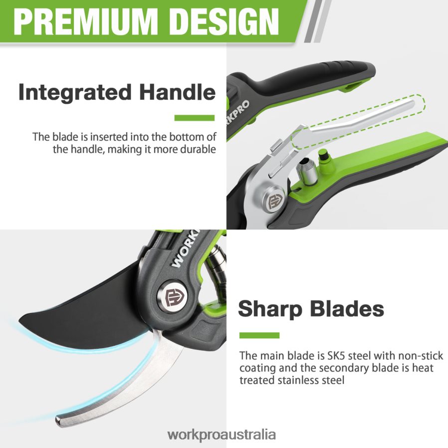 WORKPRO Garden Pruning Shears 2 Pack Bypass Pruning Shears and Straight Garden Scissors D4R0VT280 Tool Morden