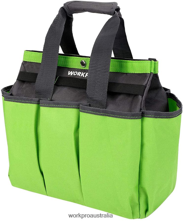 WORKPRO Garden Tool Bag Garden Tote Storage Bag with 8 Pockets Home Organizer for Indoor and Outdoor Gardening D4R0VT256 Storage Pink/Green
