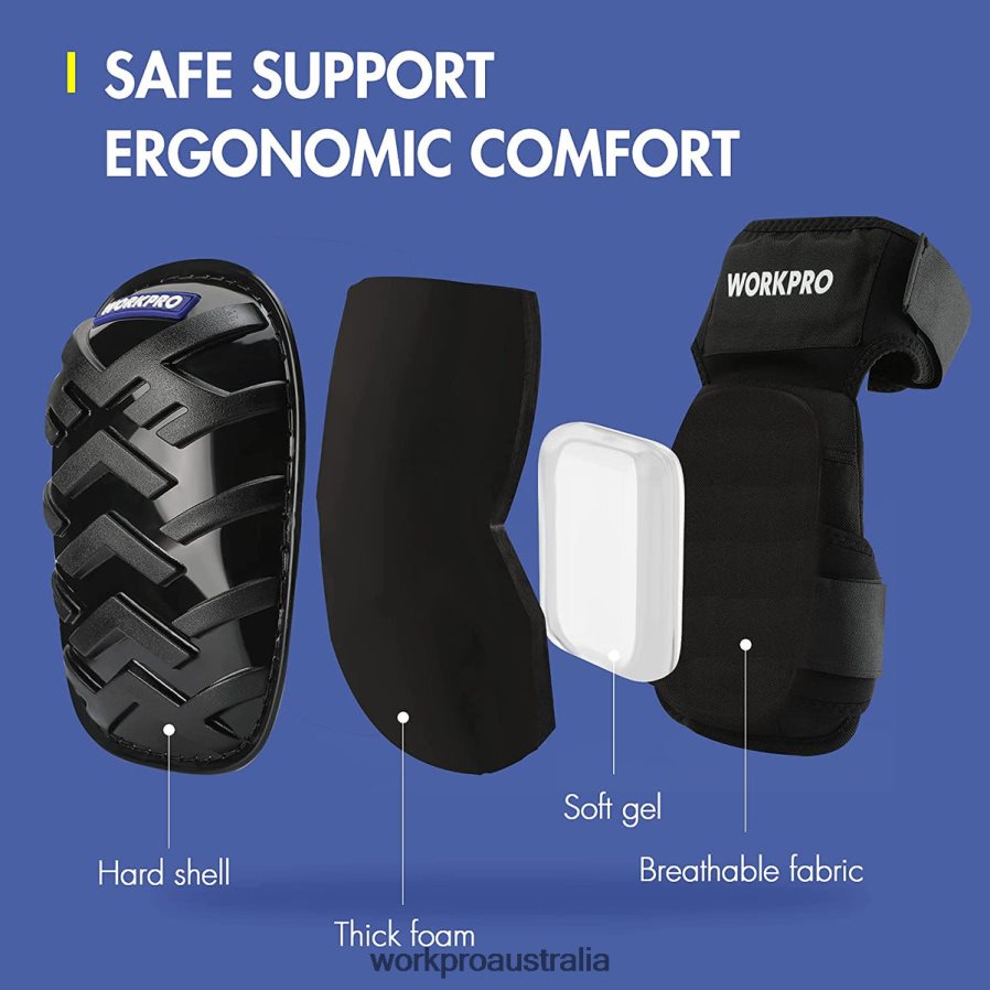 WORKPRO Gel Knee Pads with Anti-Slip Straps Professional Kneepads for Work D4R0VT129 Tool Morden