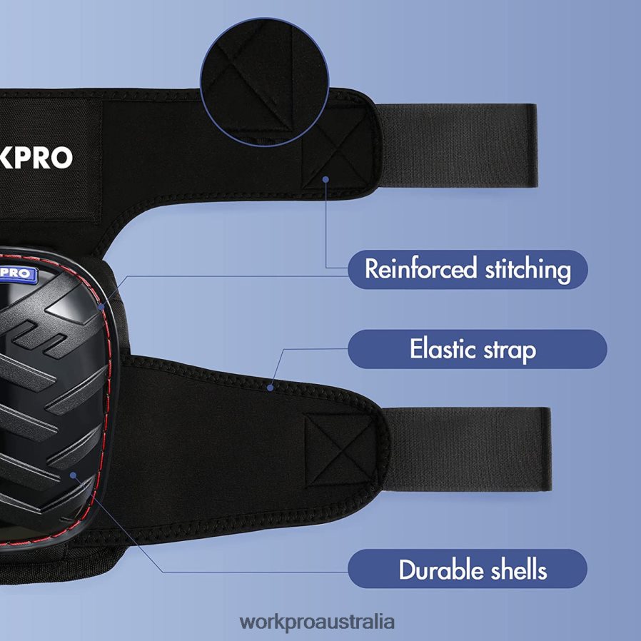 WORKPRO Gel Knee Pads with Anti-Slip Straps Professional Kneepads for Work D4R0VT129 Tool Morden