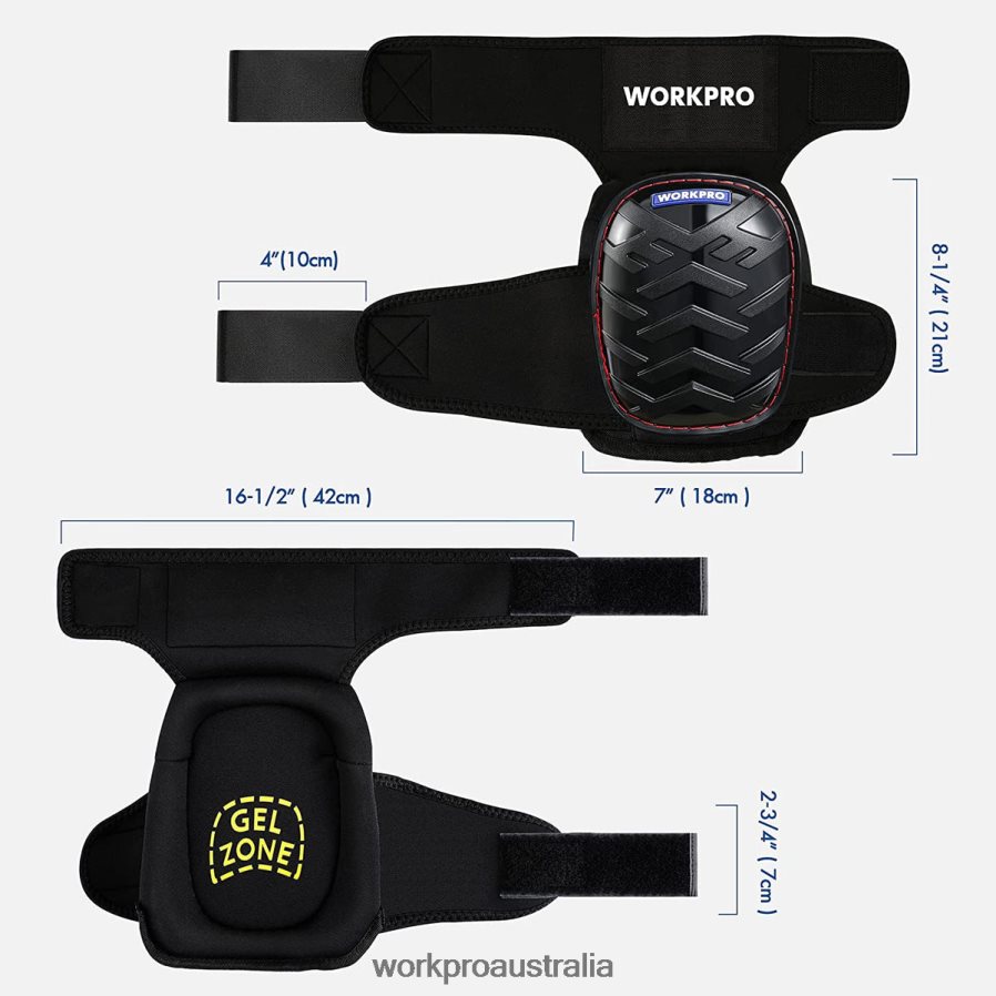 WORKPRO Gel Knee Pads with Anti-Slip Straps Professional Kneepads for Work D4R0VT129 Tool Morden