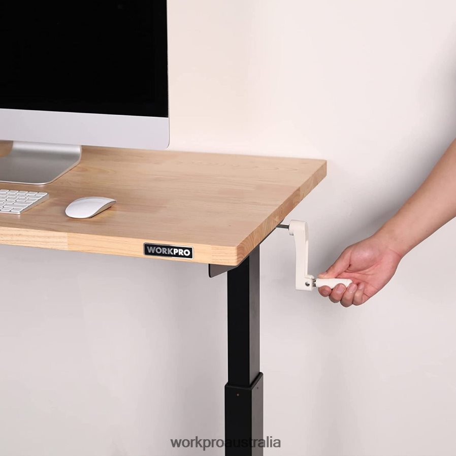 WORKPRO Height Adjustable Work Table with Crank Handle with Casters and Leveling Feet 500 Lbs Load Capacity D4R0VT3 Storage Useful