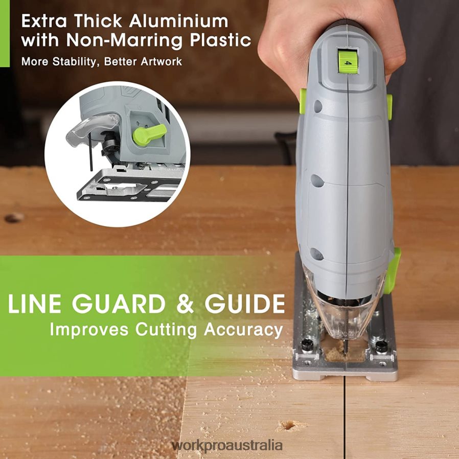 WORKPRO Jig Saw 5 AMP 3000 SPM Jigsaw Tool Corded Electric Power Cutter for Wood Metal and Plastic Cutting 7 Blades D4R0VT242 Tool Morden