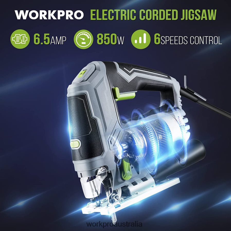 WORKPRO Jigsaw 65AMP 850W Corded Electric Jig Saw Tool Kit D4R0VT241 Tool Morden